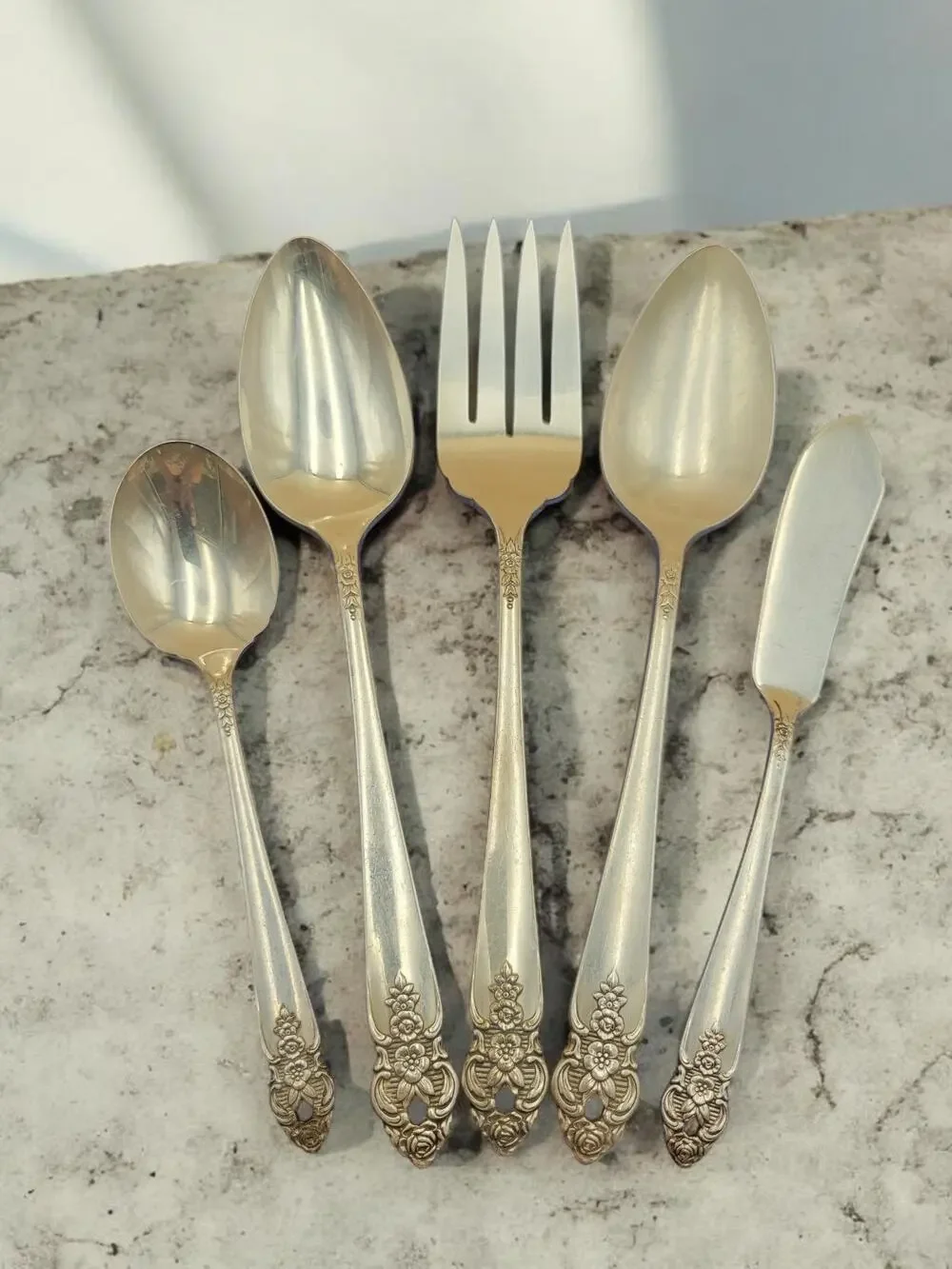 Oneida Prestige DISTINCTION Set 5 Pcs Serving Silverplate 1951
